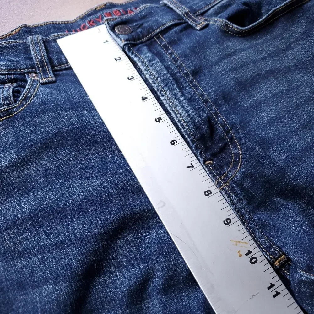 Lucky Brand 121 Slim Straight Jeans Men 32x32 Blue Stretch Faded Modern